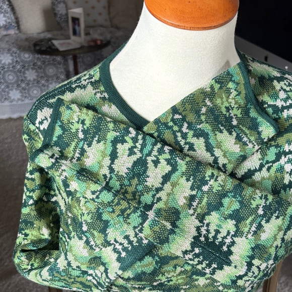 Designer Mary Katrantzou Green and Blue Patterned Dress - reversible , see pics - Picture 6 of 15